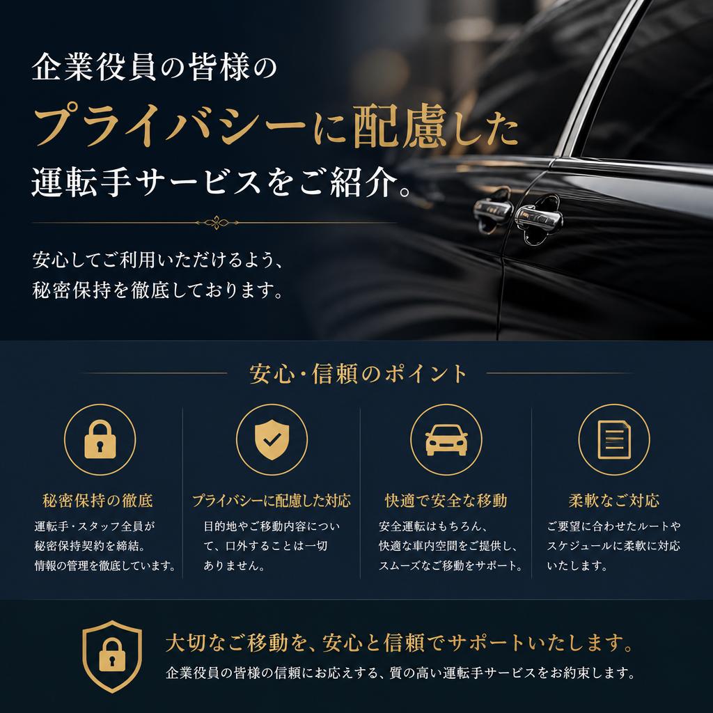 プライバシーをしっかり守る送迎