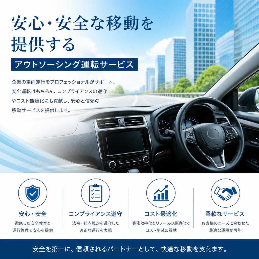 安心・安全な移動を提供するアウトソーシング役員運転手サービスのプレシャスドライバーサービス