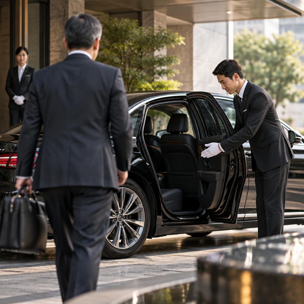 VIP送迎にふさわしい、気配りと高級車ドライバーの接遇